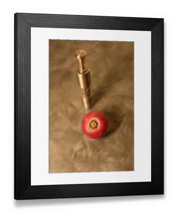 Framed Print : Turnip and pepper mill
