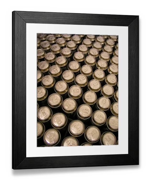Framed Print : Beer cans. For commercial use please contact Photoslot at Framed Print : Beer cans. For commercial use please contact Photoslot at