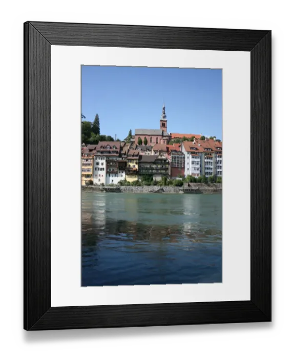Framed Print : Laufenburg, Switzerland, view towards Germany