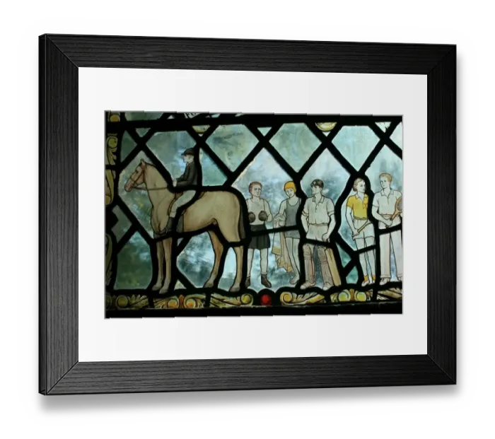 Framed Print : Stained glass window at St Peter and St Paul, Great Missenden