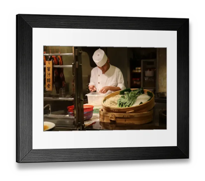 Framed Print : Taiwanese chef in the kitchen Framed Print : Taiwanese chef in the kitchen