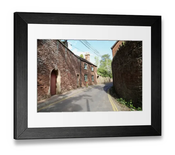 Framed Print : Country lane in English village, Bishops Lydeard, Somerset, UK Framed Print : Country lane in English village, Bishops Lydeard, Somerset, UK