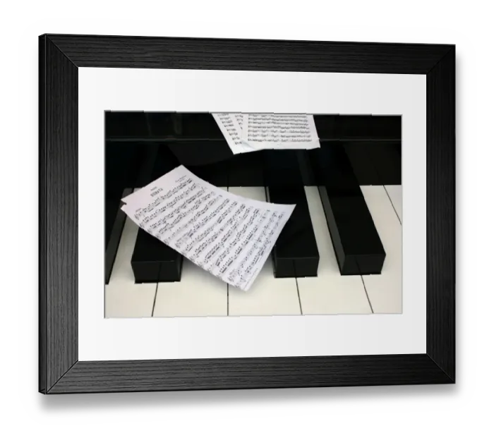 Framed Print : Piano. For commercial use please contact Photoslot at