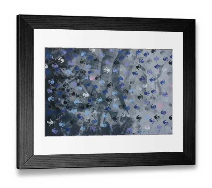 Framed Print : Abstract - hands
