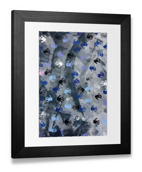 Framed Print : Abstract - hands Framed Print : Abstract - hands