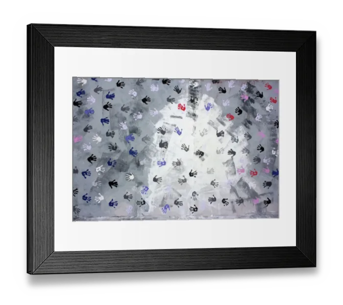 Framed Print : Abstract - hands