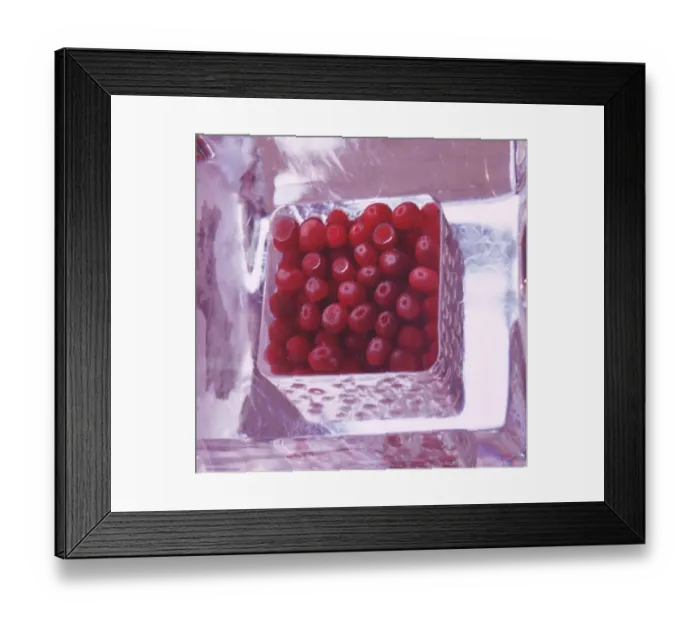 Framed Print : Redcurrants in ice Framed Print : Redcurrants in ice