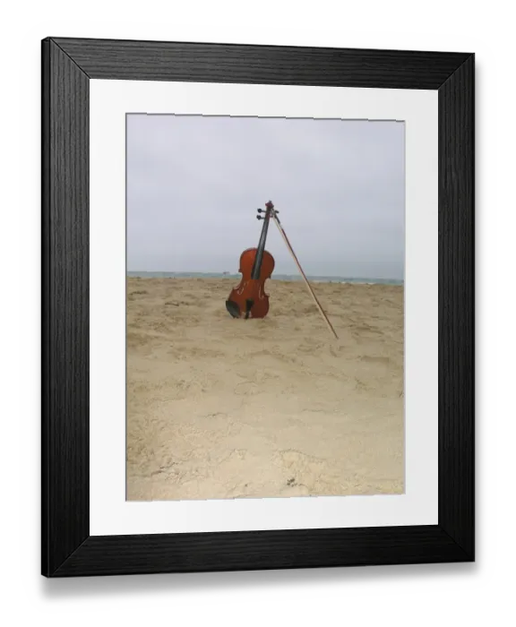 Framed Print : Violin on beach Framed Print : Violin on beach