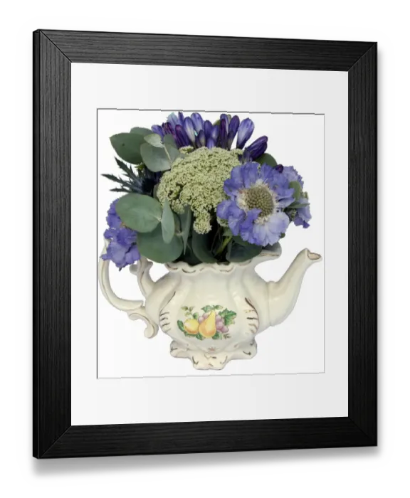 Framed Print : Flowers in teapot Framed Print : Flowers in teapot
