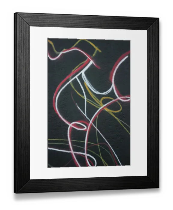 Framed Print : Abstract - curved lines