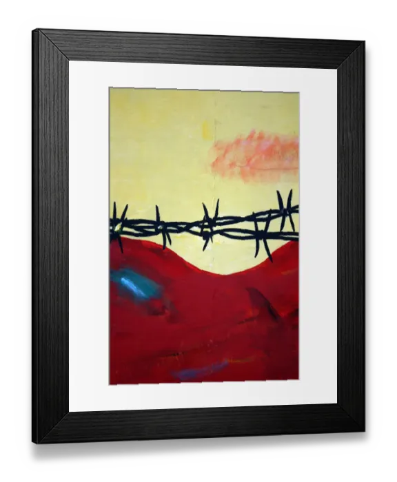 Framed Print : Abstract - barbed wire Framed Print : Abstract - barbed wire