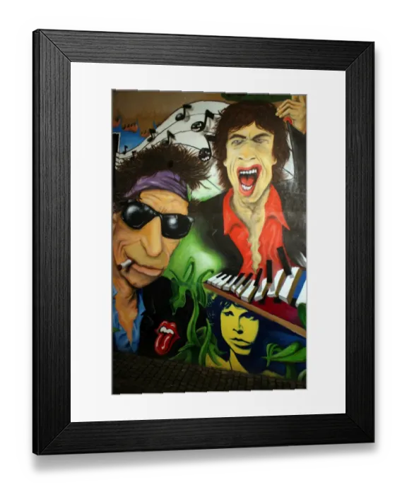 Framed Print : Music graffiti, Basel, Switzerland