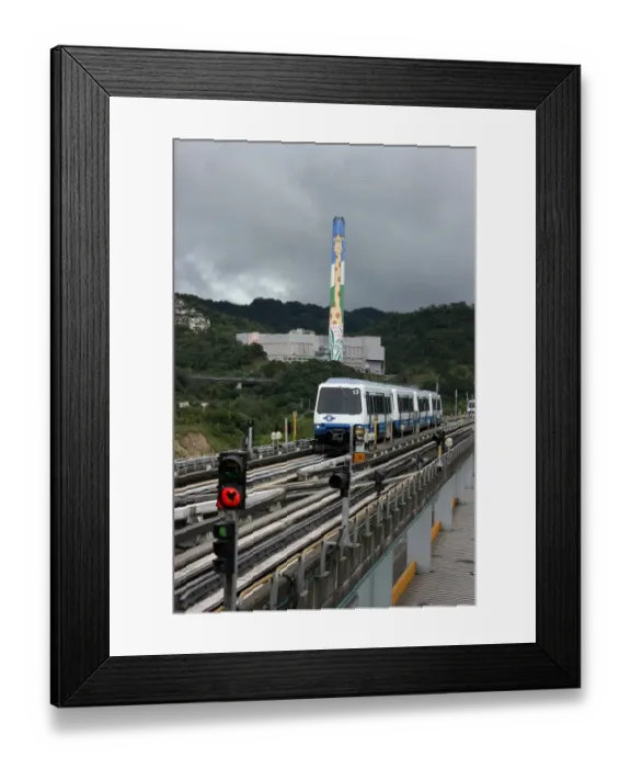 Framed Print : Taipei Metro train waiting in sidings at Taipei Zoo station, Taipei, Taiwan Framed Print : Taipei Metro train waiting in sidings at Taipei Zoo station, Taipei, Taiwan