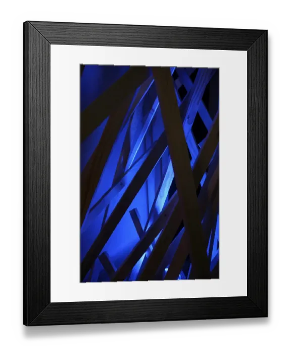 Framed Print : Abstract - blue wood Framed Print : Abstract - blue wood