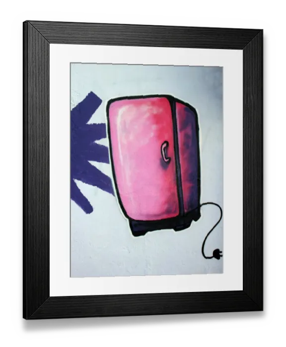 Framed Print : Fridge graffiti Framed Print : Fridge graffiti