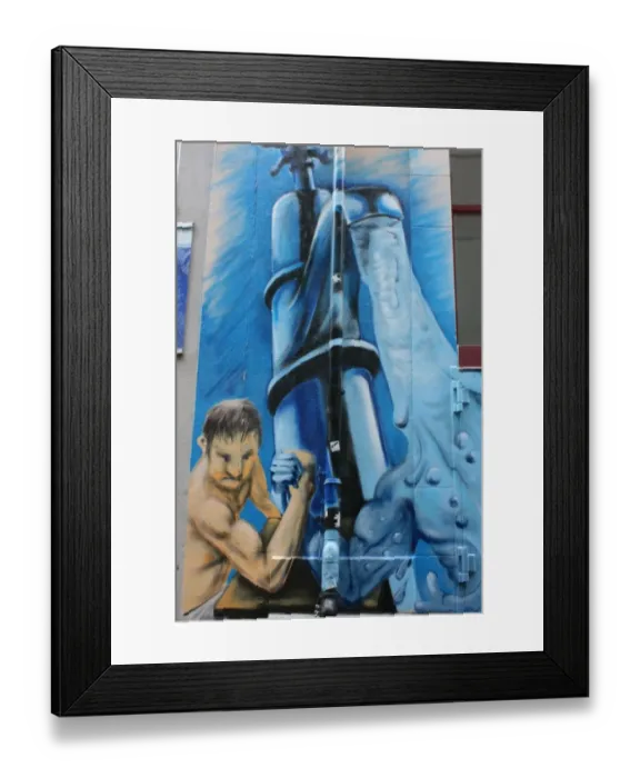 Framed Print : Man and tap