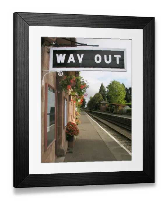 Framed Print : Way Out, Crowcombe Heathfield station, West Somerset Railway Framed Print : Way Out, Crowcombe Heathfield station, West Somerset Railway
