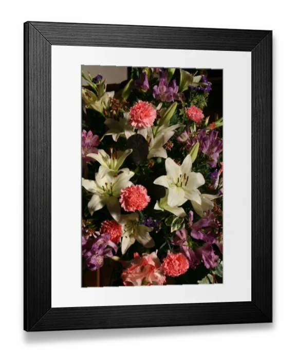 Framed Print : Lilies and carnations