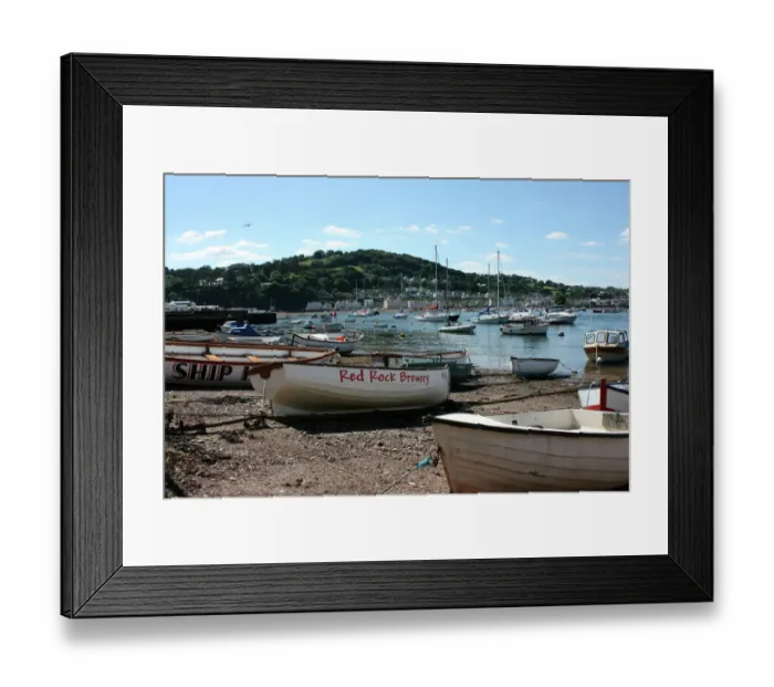 Framed Print : Boats at Teignmouth looking towards Shaldon, Devon, UK
