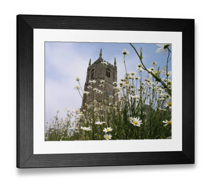 Framed Print : St Peter Ad Vincula church, Combe Martin, Devon, UK