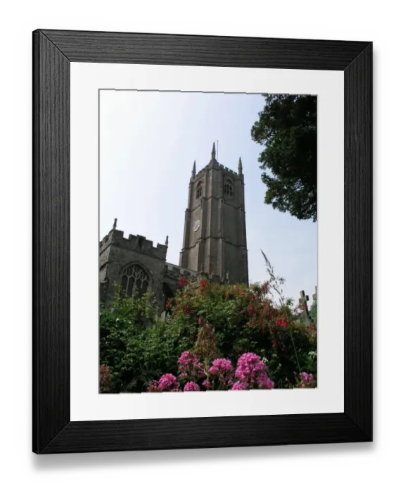 Framed Print : St Peter Ad Vincula church, Combe Martin, Devon, UK
