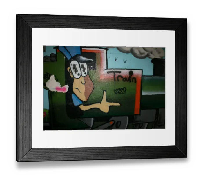Framed Print : Train graffiti Framed Print : Train graffiti