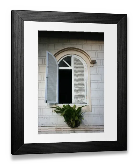 Framed Print : Window at Mackay Hospital, Danshui, Taipei County, Taiwan