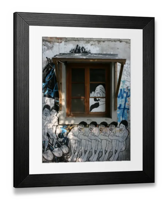 Framed Print : Mural on house, Taipei, Taiwan Framed Print : Mural on house, Taipei, Taiwan