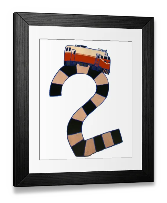 Framed Print : Train on 2