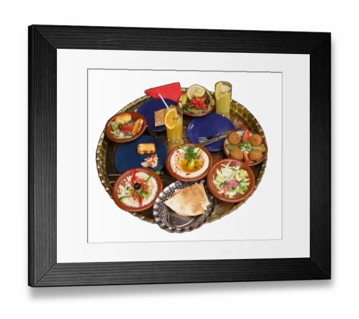 Framed Print : Mixed Mediterranean food