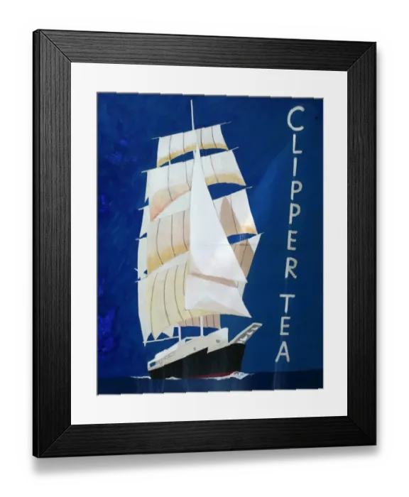 Framed Print : Clipper Tea vintage advertising poster
