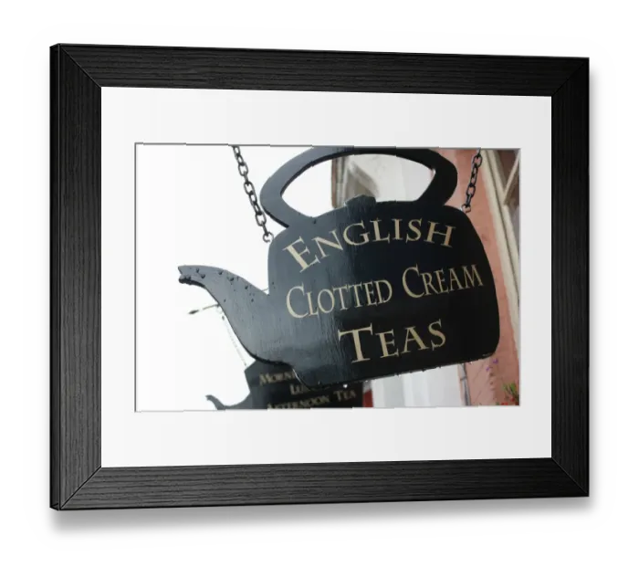 Framed Print : English Clotted Cream Tea sign Framed Print : English Clotted Cream Tea sign