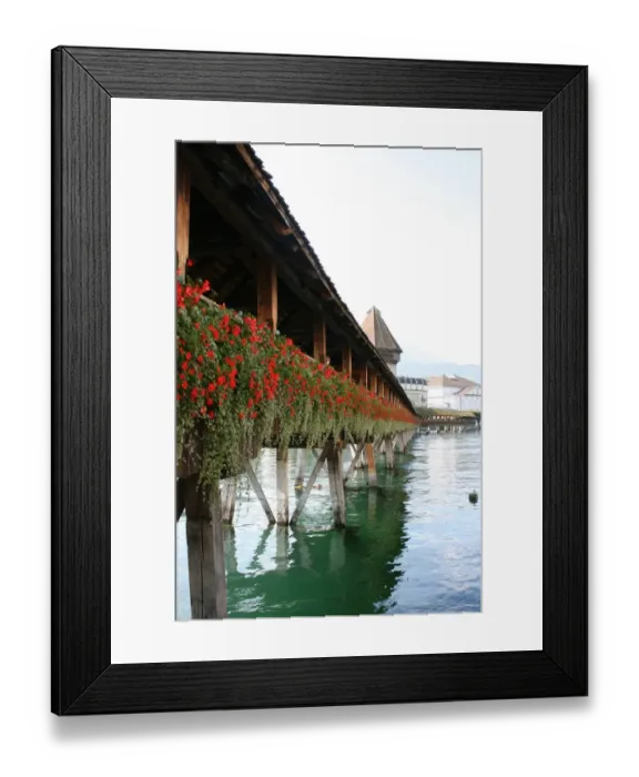 Framed Print : Chapel Bridge, The Kapellbrucke, Lucerne, Switzerland
