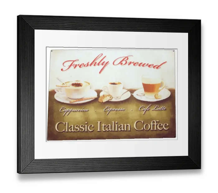 Framed Print : Italian coffee sign Framed Print : Italian coffee sign