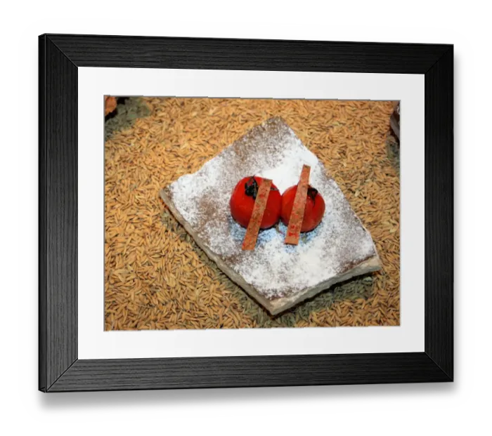 Framed Print : Tomato on cumin seeds Framed Print : Tomato on cumin seeds