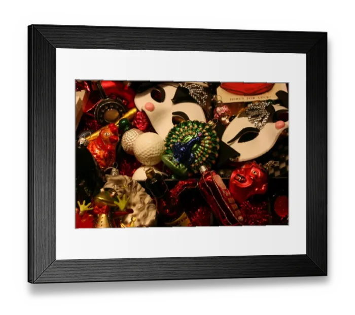 Framed Print : Christmas decorations