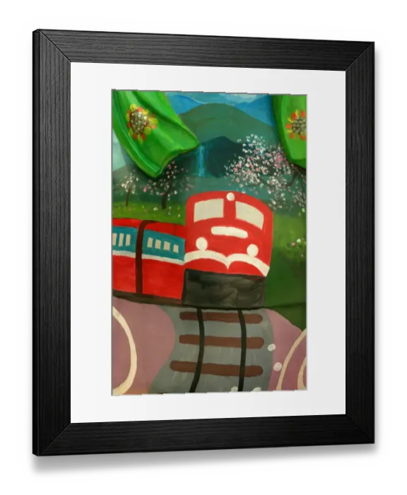 Framed Print : Diesel engine train, Chiayi, Taiwan