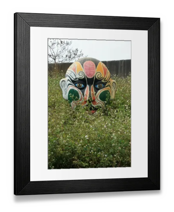 Framed Print : Chinese opera mask, Chiayi, Taiwan