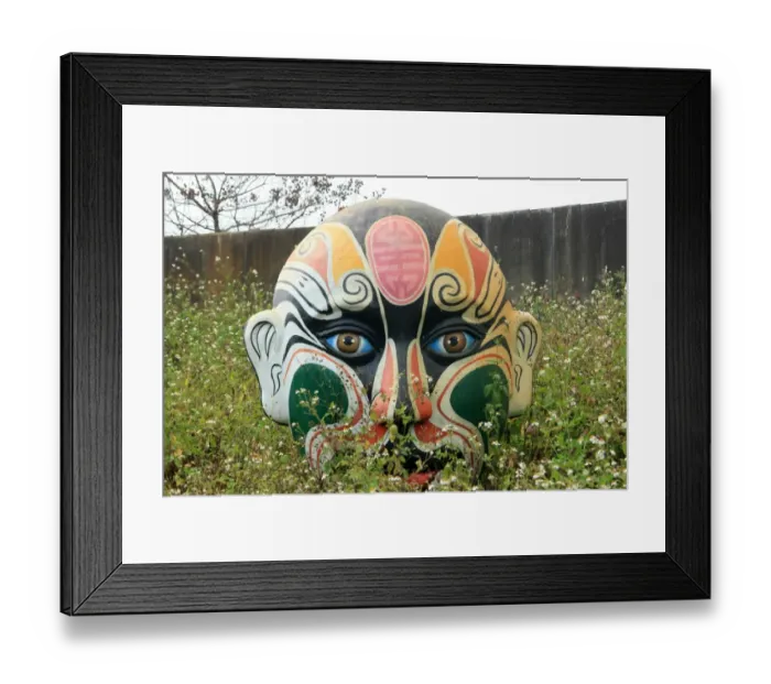 Framed Print : Chinese opera mask, Chiayi, Taiwan
