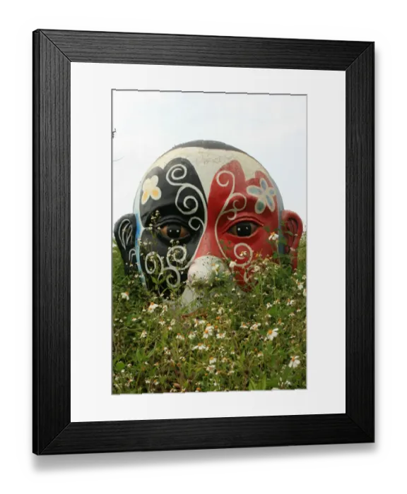 Framed Print : Chinese opera mask, Chiayi, Taiwan