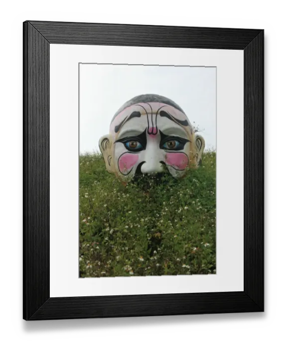 Framed Print : Chinese opera mask, Chiayi, Taiwan