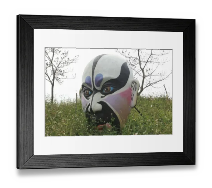 Framed Print : Chinese opera mask, Chiayi, Taiwan