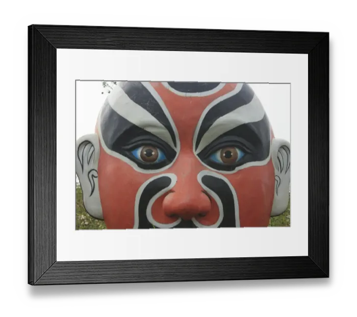 Framed Print : Chinese opera mask, Chiayi, Taiwan