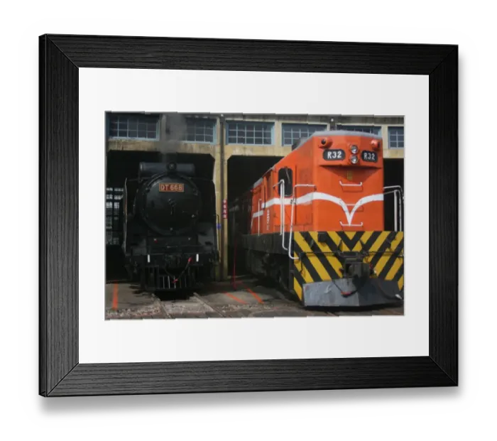 Framed Print : Locomotive at Changhua Roundhouse, Taiwan Framed Print : Locomotive at Changhua Roundhouse, Taiwan