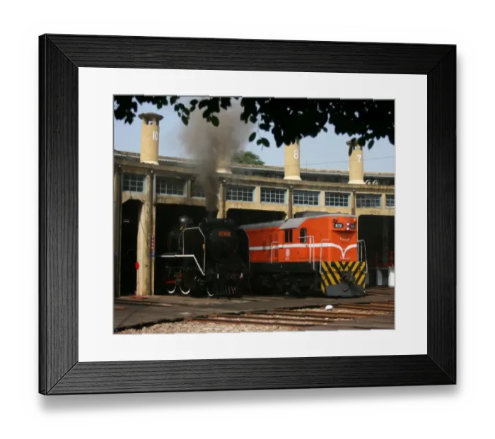 Framed Print : Locomotive at Changhua Roundhouse, Taiwan Framed Print : Locomotive at Changhua Roundhouse, Taiwan