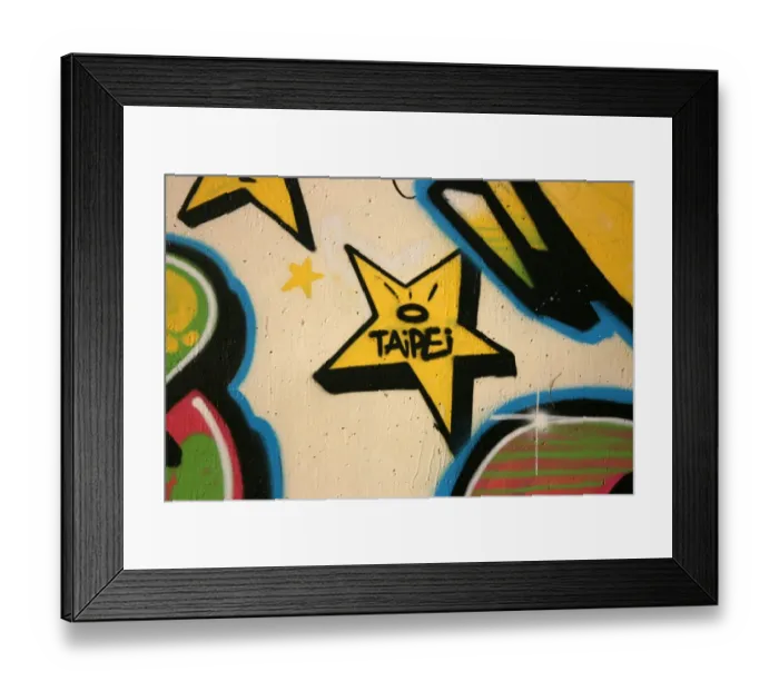 Framed Print : Taiwanese graffiti, Taipei, Taiwan Framed Print : Taiwanese graffiti, Taipei, Taiwan