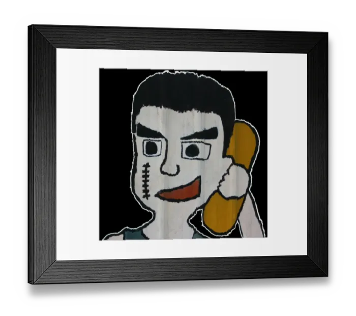 Framed Print : Man on phone Framed Print : Man on phone