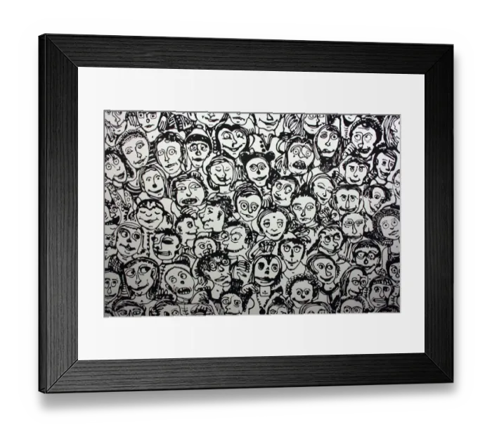 Framed Print : A sea of faces Framed Print : A sea of faces