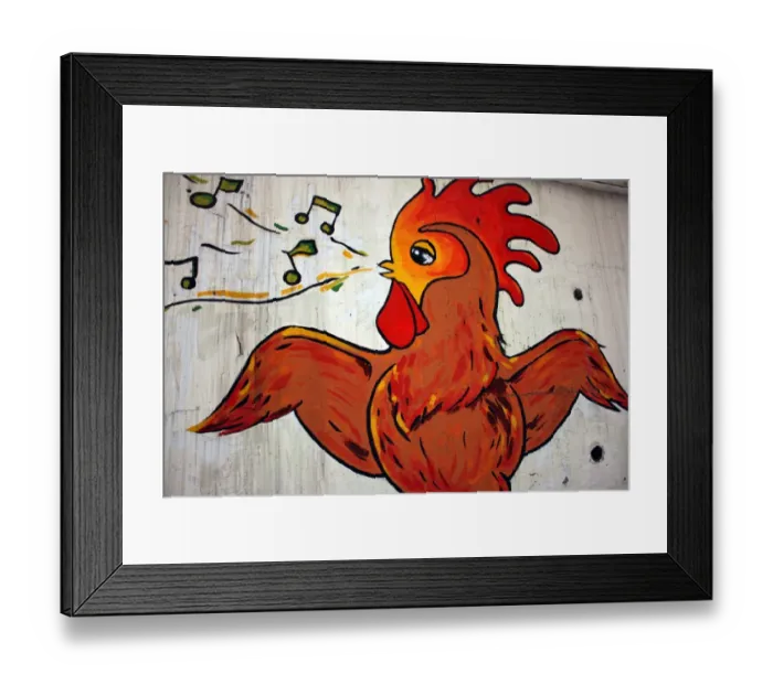 Framed Print : The singing chicken Framed Print : The singing chicken