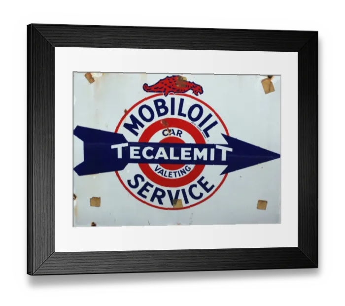 Framed Print : Mobil oil vintage advertising poster Framed Print : Mobil oil vintage advertising poster